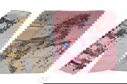 Hermes Silk Maxi Twilly and Carre 90 Scarf 2pc LOT