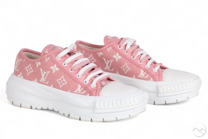 Pink Monogram Louis Vuitton Sneakers Squad Low 39