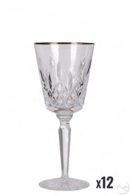 Waterford Golden Lismore Water Goblet 12pc SET