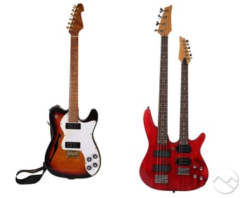 Custom Electric and Double Neck Guitars 2pc LOT