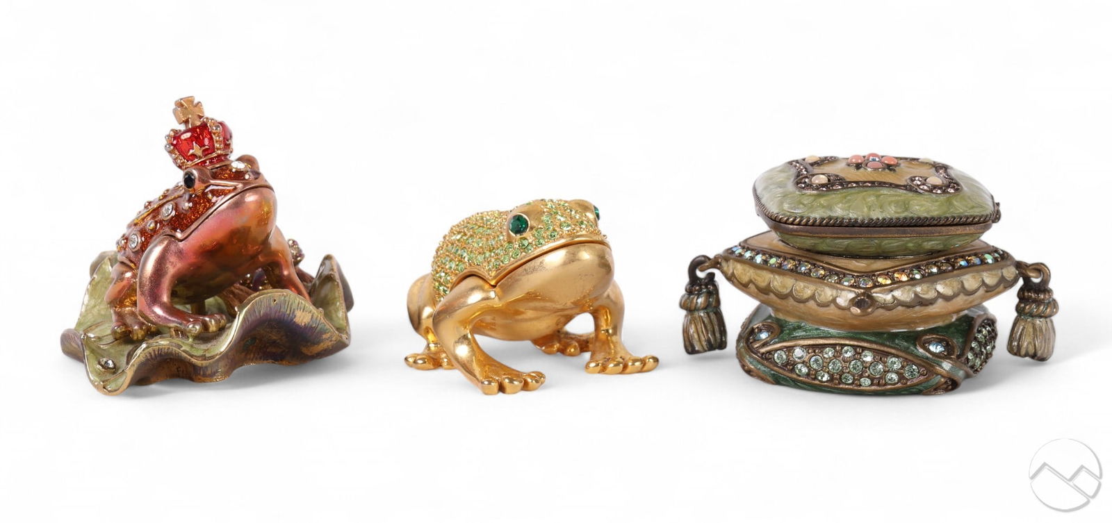 Jay Strongwater Frog Prince Cushion Trinket Box 3p (1 of 7)