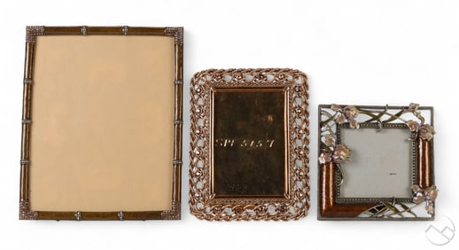 Jay Strongwater Ashleigh Manor Photo Frame 3pc LOT