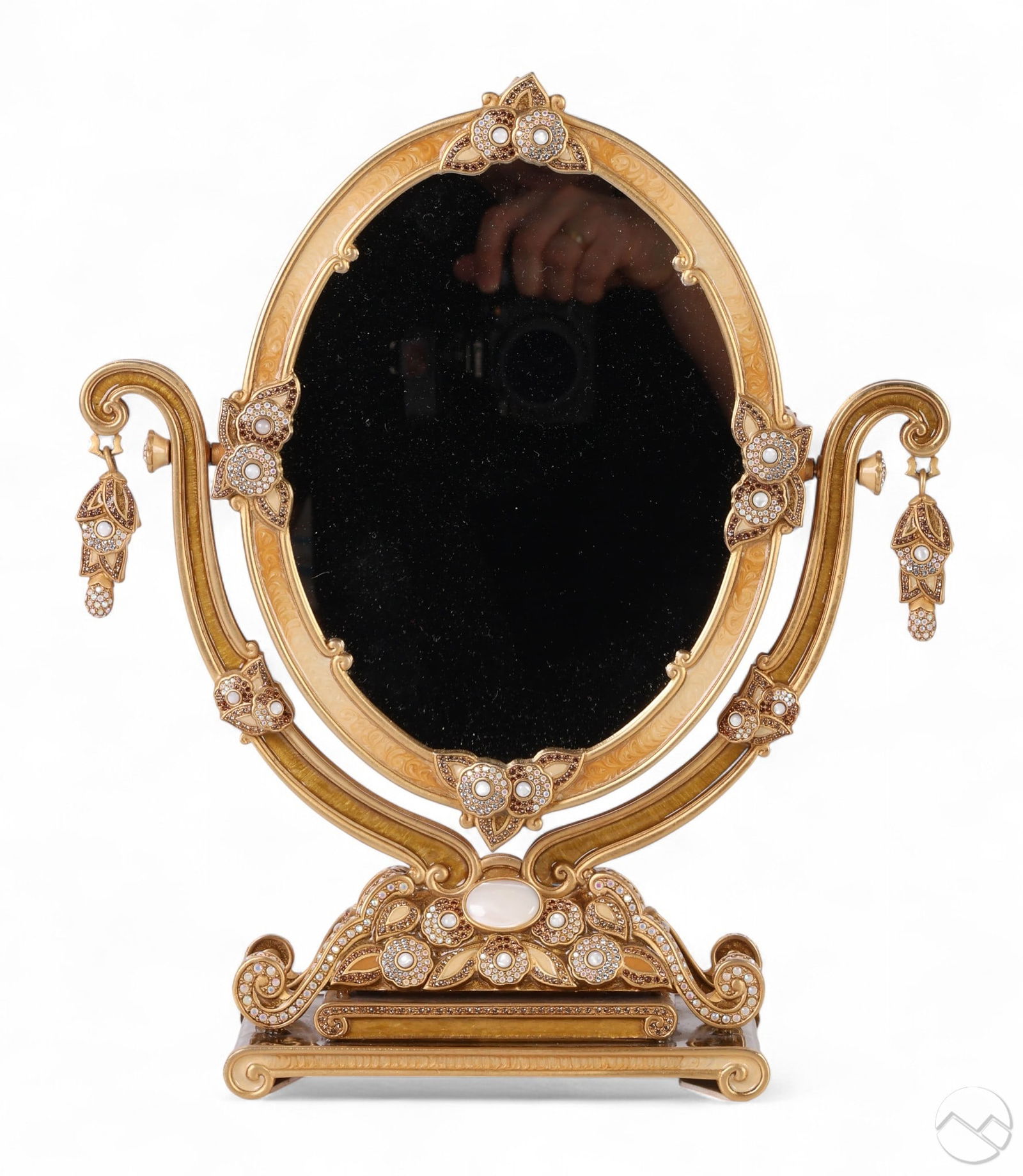 Jay Strongwater Enamel Crystal LE Vanity Mirror (1 of 8)