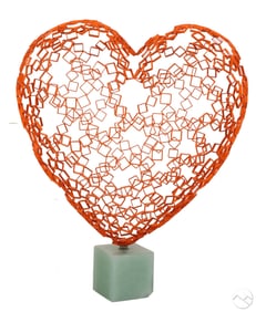 Rainer Lagemann b.1959 Welded Heart Sculpture