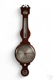 T Amadio London Banjo Stick Barometer with Mercury