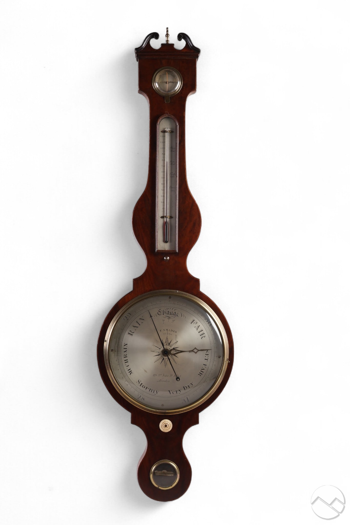 T Amadio London Banjo Stick Barometer with Mercury (1 of 10)