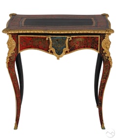 French Antique Boulle Style Inlaid Ormolu Table
