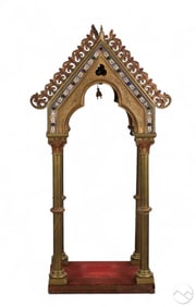 Structural Cloisonne Brass Reliquary Altar Shrine