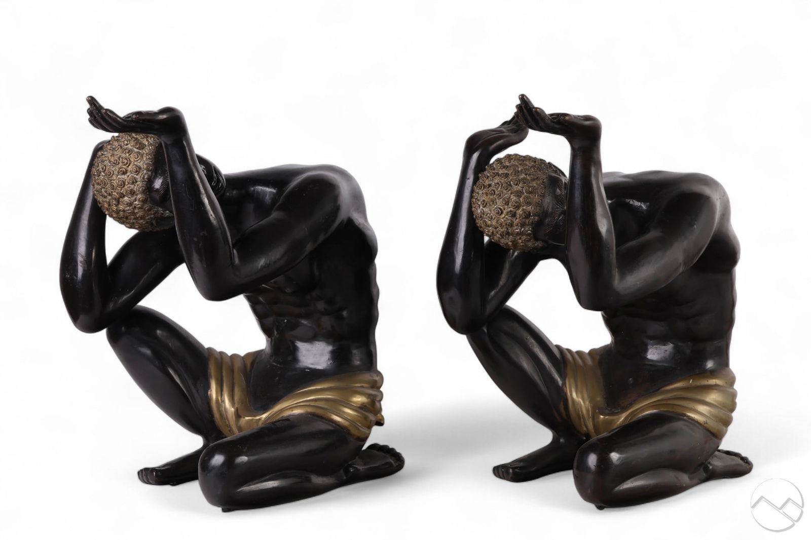 Pair of Cast Bronze Figural Blackamoor Table Bases (1 of 7)
