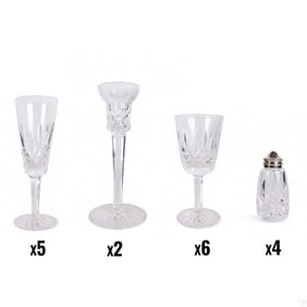 Waterford Lismore Champagne Wine Shakers 17pc LOT