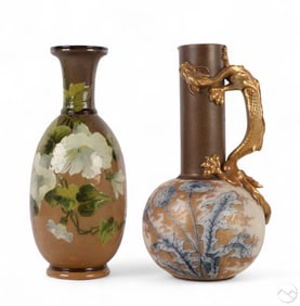 Doulton Lambeth & Burslem Stoneware Vase & Jug LOT