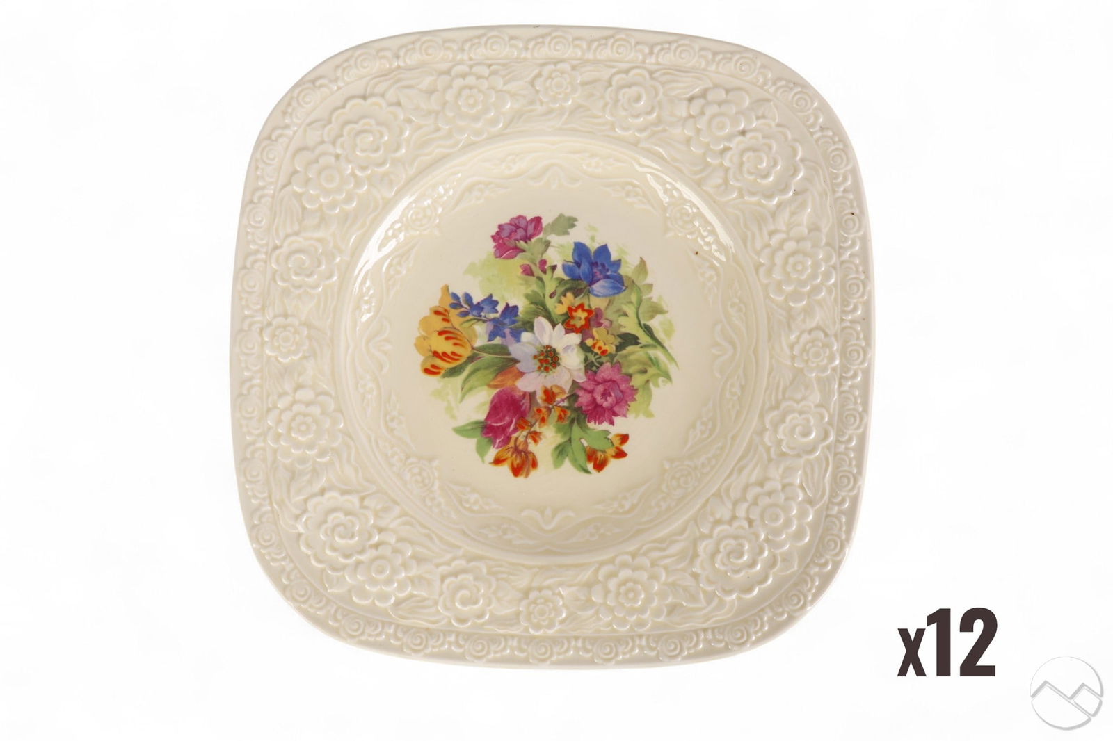 Crown Ducal Porcelain Floral Salad Plates 12pc SET (1 of 13)
