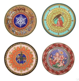Rosenthal Versace Christmas Plates 4 PIECE LOT