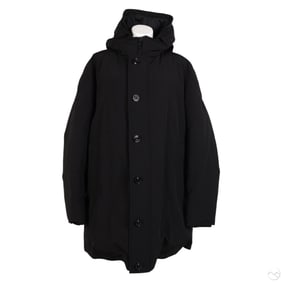Moncler Black Down Hooded Oversized Parka Jacket