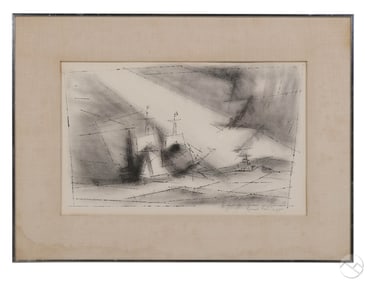 Lyonel Feininger 1871-1956 Landscape Litho SIGNED