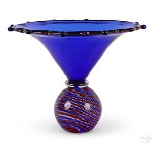 Marcello Furlan b.1945 Murano Art Glass Compote