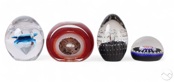 Eickholt Perthshire Studio Ahus Paperweight 4p LOT