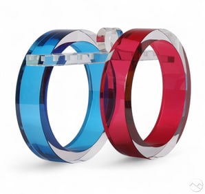 Fay Miller b.1943 Studio Art Glass Menorah SIGNED