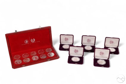 Silver American Eagle Coin & Tunisian Coin Set LOT