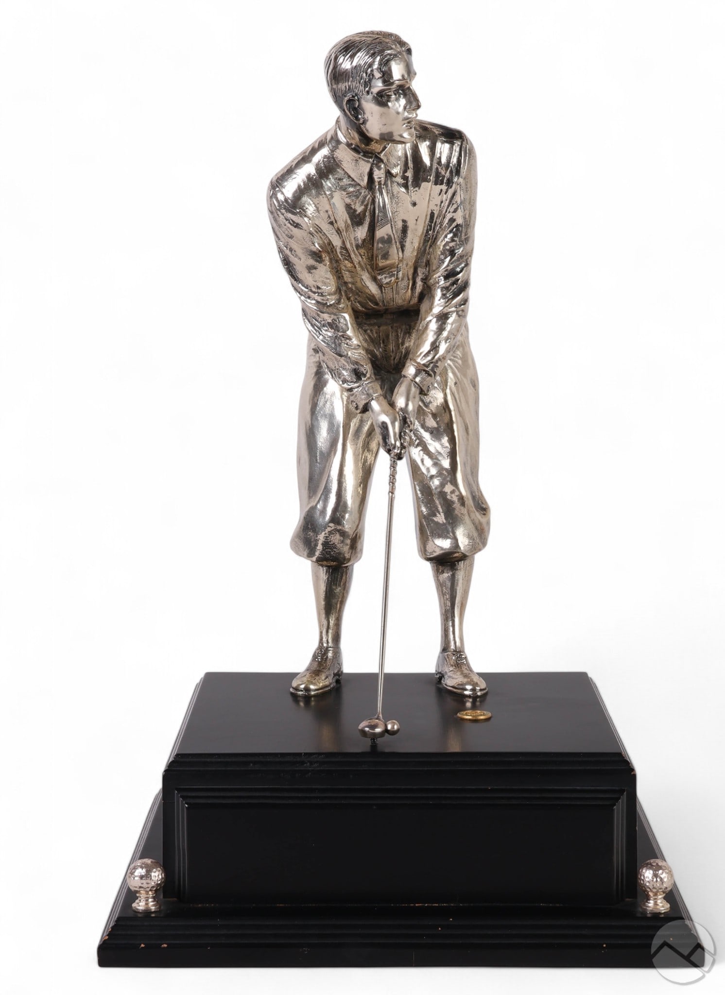 Woodmere Club Silvered Figural Golf Award Trophy (1 of 8)