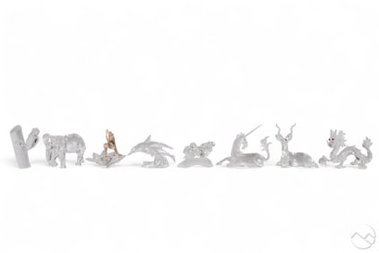 Swarovski Kudu Elephant Dragon Dolphin Figurine 8p