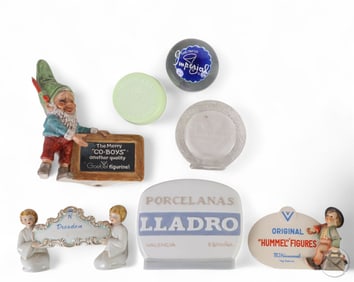 Lladro Hummel Dresden Display Advertising Signs 7p