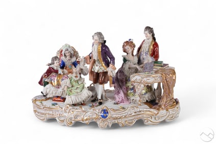 Dresden German Porcelain Figural Musicians Group
