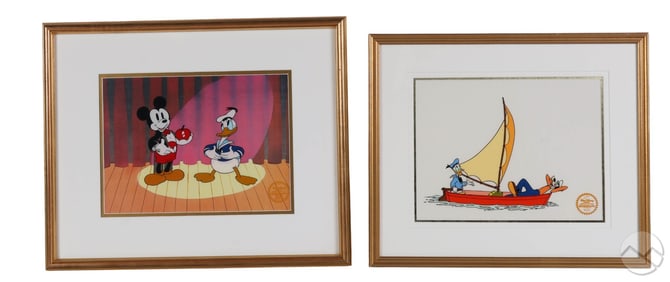 Disney Donald Duck Goofy Mickey Mouse Sericel LOT