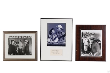 Reagan Lone Ranger Roy Rogers Autograph Photos LOT