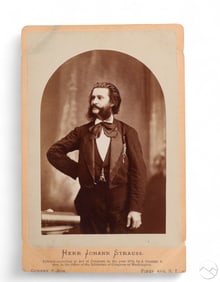 1872 Johann Strauss Photographic Cabinet Card