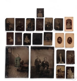 19C Tintype Carte De Viste Child & Baby Photos LOT