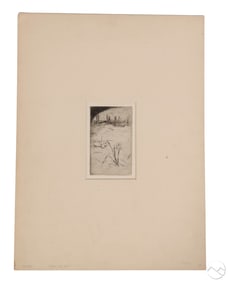 James A M Whistler 1834-1903 Swan and Iris Etching