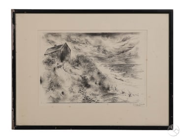 George Grosz 1893-1959 Cape Cod Dunes SIGNED