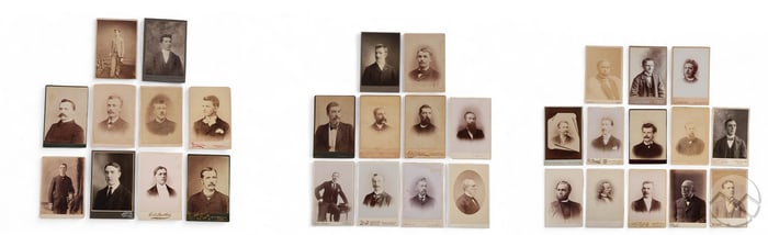 Antique Gentleman Portrait Photo Cabinet Card LOT