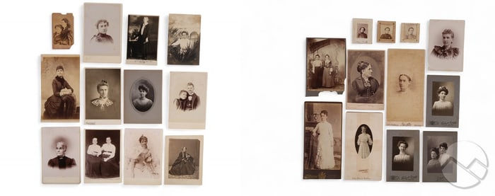 Lady Portrait Antique Photo Cabinet Cards 37pc LOT