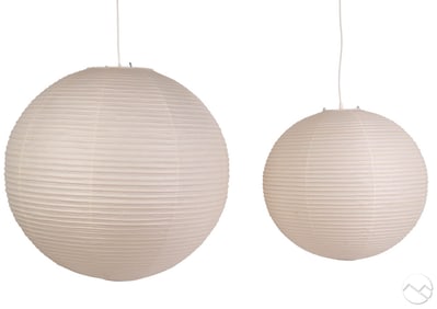 Vintage Isamu Noguchi Hanging Paper Lanterns LOT