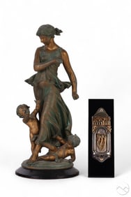 Bronzed Venus with Cupids Sculpture after Dumaige