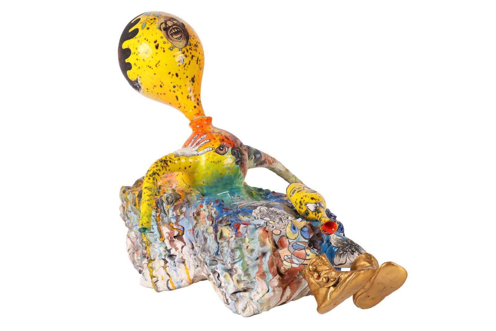 Michael Lucero b.1953 Abstract Ceramic Sculpture (1 of 9)
