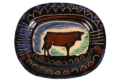 Pablo Picasso Ceramic Plate Taureau dans l'arene