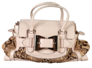 Gucci Italian Exotic Python Snakeskin Shoulder Bag