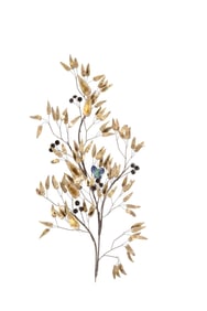 Curtis Jere MCM Metal Flora Wall Hanging Sculpture