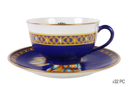 Hermes Cocarde de Soie Porcelain Cup & Saucer SET