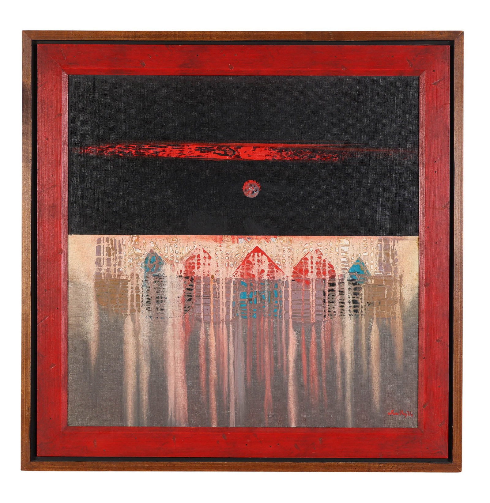 Larry Scully 1922-2002 Abstract Landscape Painting (1 of 8)