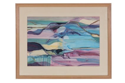Contemporary Abstract Landscape Watercolor SIGNED