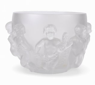 Lalique France Luxembourg Crystal Centerpiece Bowl