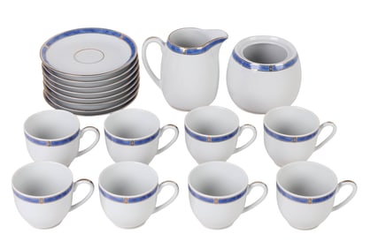 Christofle Oceana Blue Demitasse Service 18pc SET