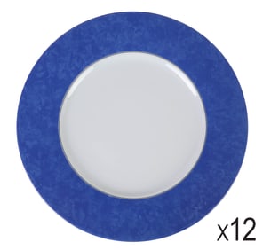 Christofle Oceana Blue Porcelain Charger Plate SET