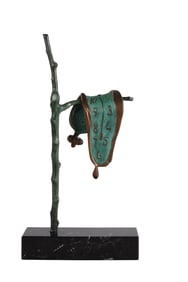 Salvador Dali 1904-1989 Melting Clock Sculpture