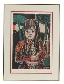 Francoise Gilot 1921-2023 Girl & Owl Litho SIGNED