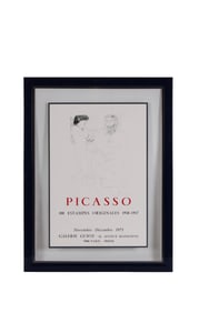 Picasso Galerie Guiot Expo Art Poster 1973 SIGNED
